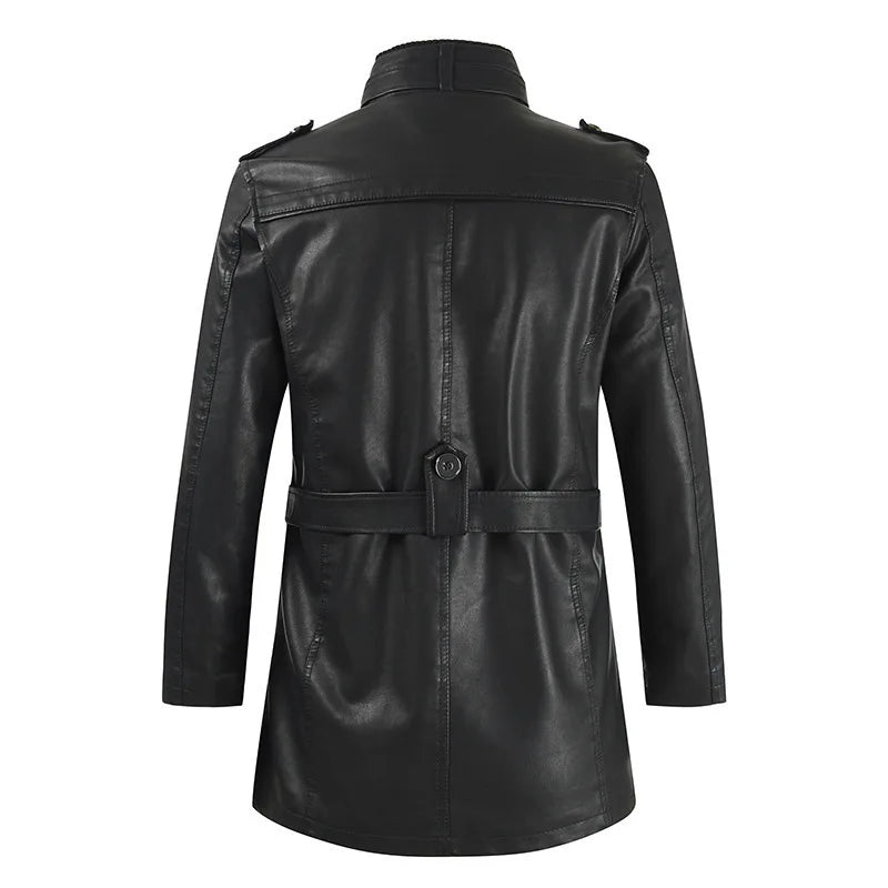 Jaqueta Longa de Couro Masculina Romenzi RZ118