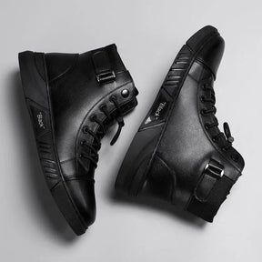 Bota de Couro Masculina Romenzi Black RZ280