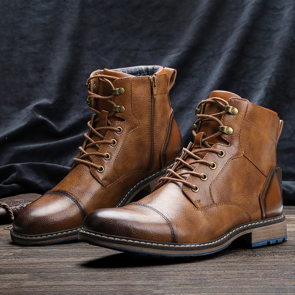 Bota Masculina de Couro Romenzi RZ284