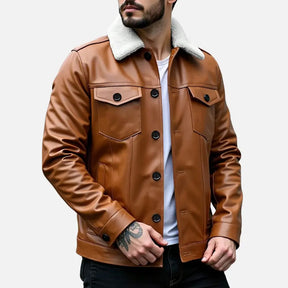 Jaqueta de Couro Masculina Romenzi RZ027