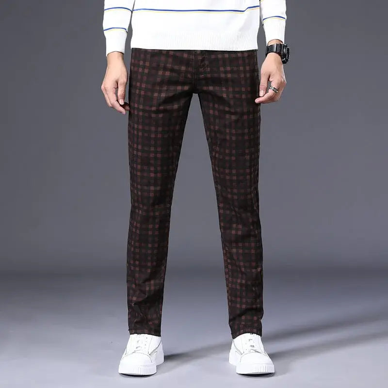 Calça Casual Masculina Xadrez Romenzi RZ010
