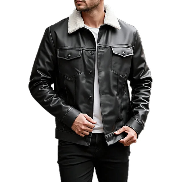 Jaqueta de Couro Masculina Romenzi RZ027