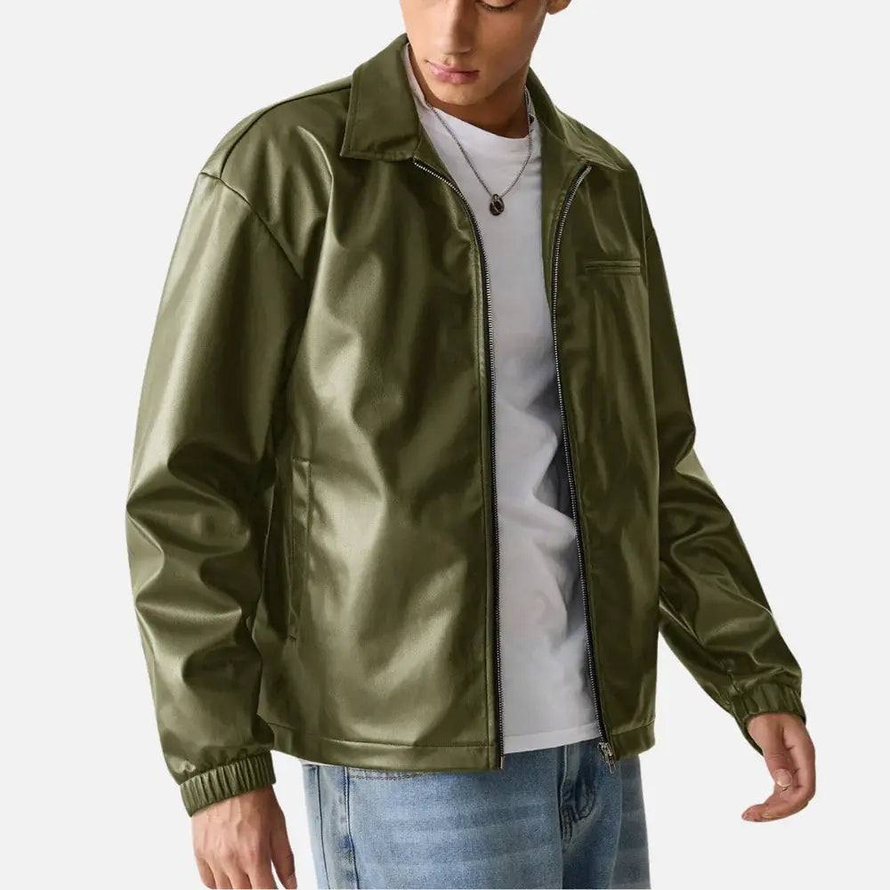 Jaqueta de Couro Masculina Romenzi RZ028
