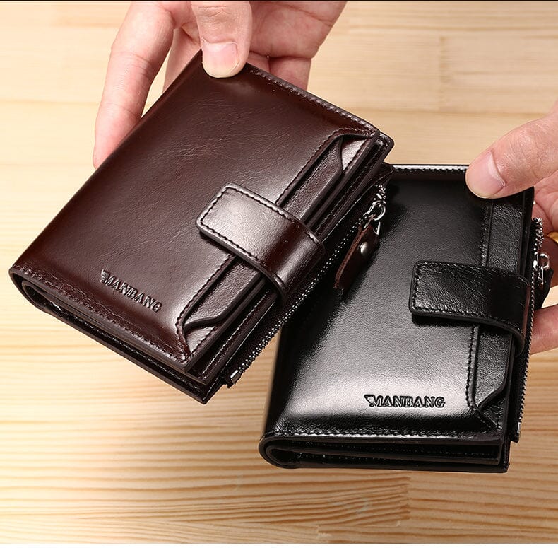 Carteira Masculina de Couro Manbag Romenzi RZ478