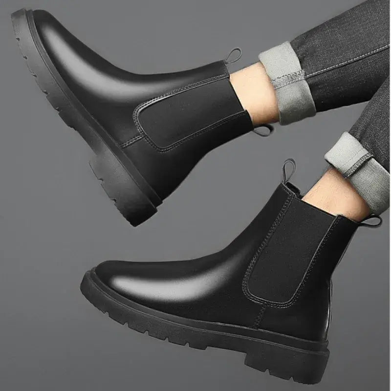 Bota Masculina Chelsea de Couro Romenzi RZ328