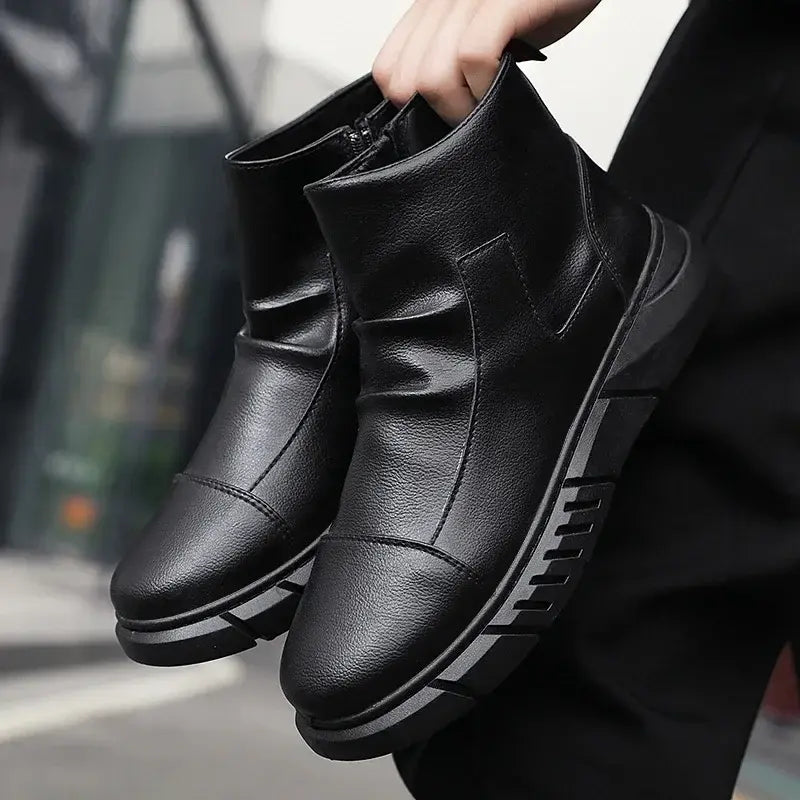 Bota Masculina Chelsea de Couro Romenzi RZ296