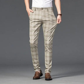 Calça Casual Masculina Xadrez Listrada Romenzi RZ257