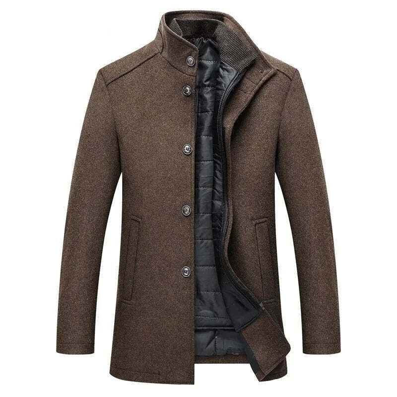 Casaco Trench Coat Masculino de Lã Grife