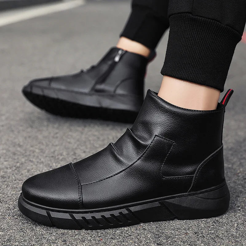 Bota Masculina Chelsea de Couro Romenzi RZ296
