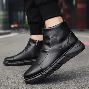 Bota Masculina Chelsea de Couro Romenzi RZ296