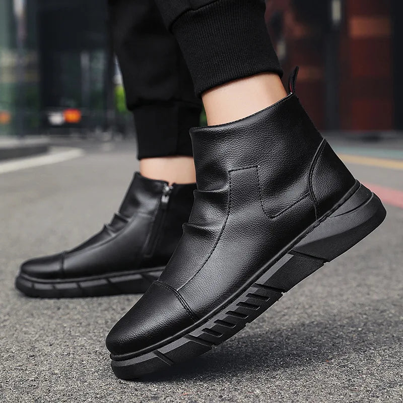 Bota Masculina Chelsea de Couro Romenzi RZ296