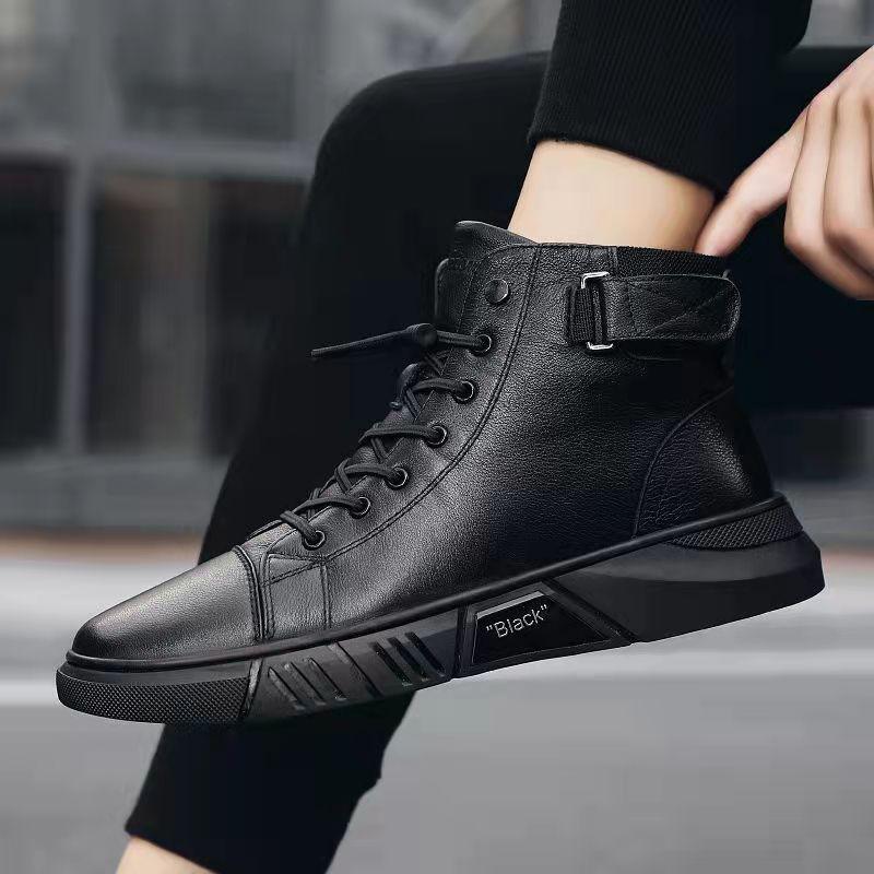 Bota de Couro Masculina Romenzi Black RZ280