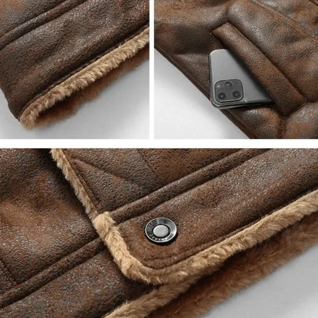 Jaqueta Masculina de Couro Romenzi Harbe RZ119