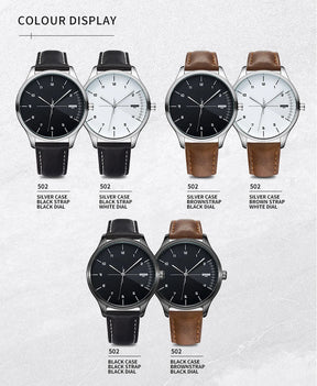 Relógio Masculino de Couro Yazole - Elegância e Estilo