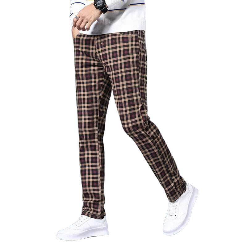 Calça Casual Masculina Xadrez Romenzi RZ010