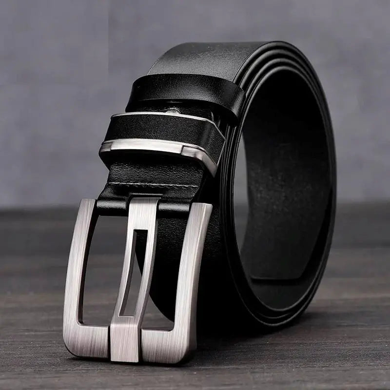 Cinto de Couro Casual Masculino com Fivela Metálica Romenzi RZ345