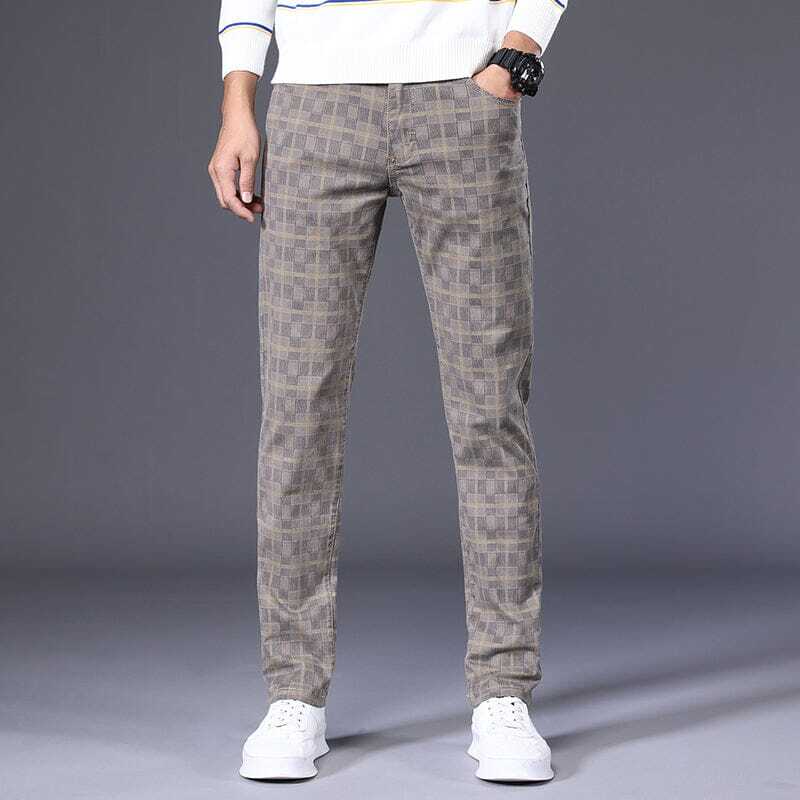Calça Casual Masculina Xadrez