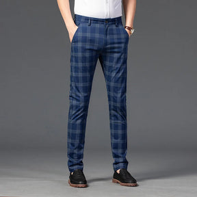 Calça Casual Masculina Xadrez Listrada Romenzi RZ257