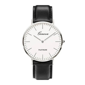 Relógio Masculino Casual Ultra Fino em Couro